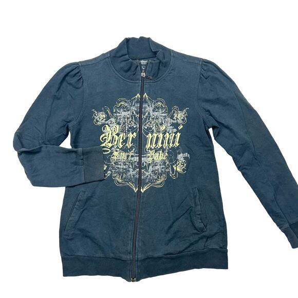 Y2k Bernini graphic blokecore zip up sweatshirt size S - Picture 1 of 4